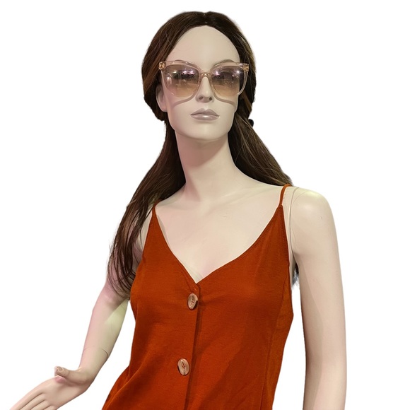 ZARA W/B COLLECTION SLEEVELESS DRESS Burnt Orange Size M - Picture 11 of 11